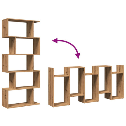 Bokhylla/Rumsavdelare 5 hyllplan ek 70x24x161cm konstruerat trä