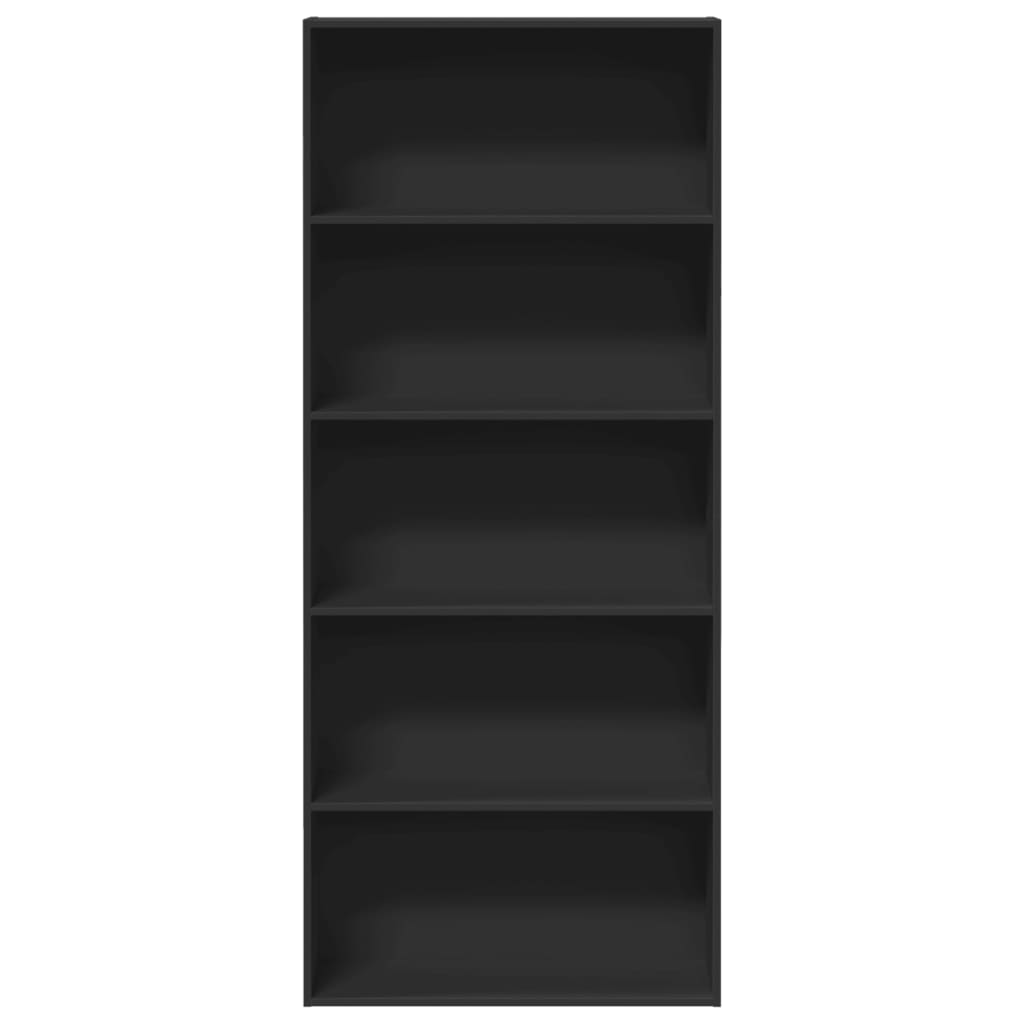 Bokhylla Svart 80x30x189 cm