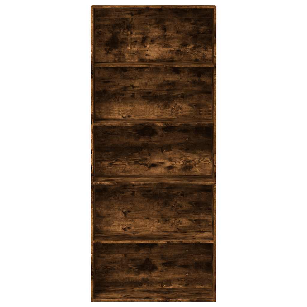 Bokhylla Rökfärgad Ek 80x30x189 cm