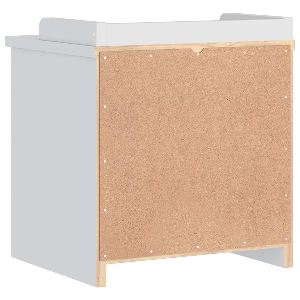 Hallbänk SANDNES Vit 45x40x50 cm massiv Trä furu