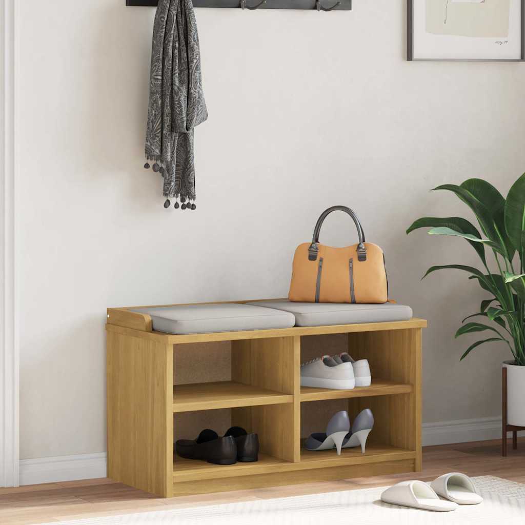 Hallbänk SANDNES 87x40x50 cm massiv Trä furu