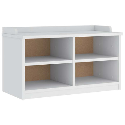 Hallbänk SANDNES Vit 87x40x50 cm massiv Trä furu