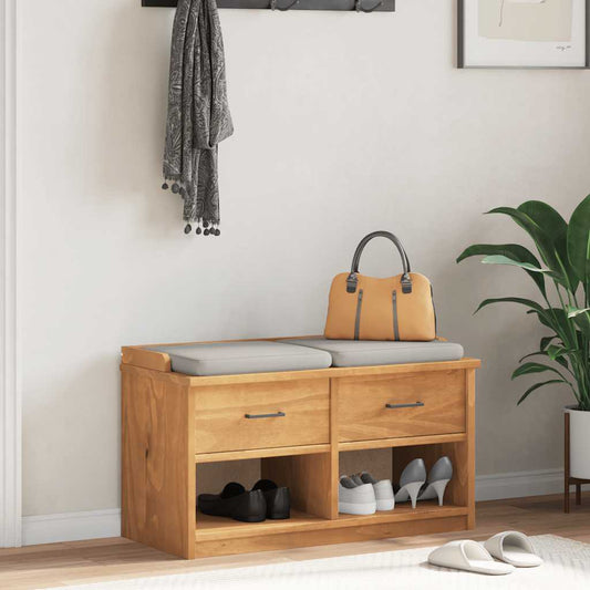 Hallbänk SANDNES 87x40x50 cm massiv Trä furu