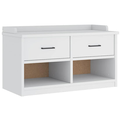 Hallbänk SANDNES Vit 87x40x50 cm massiv Trä furu