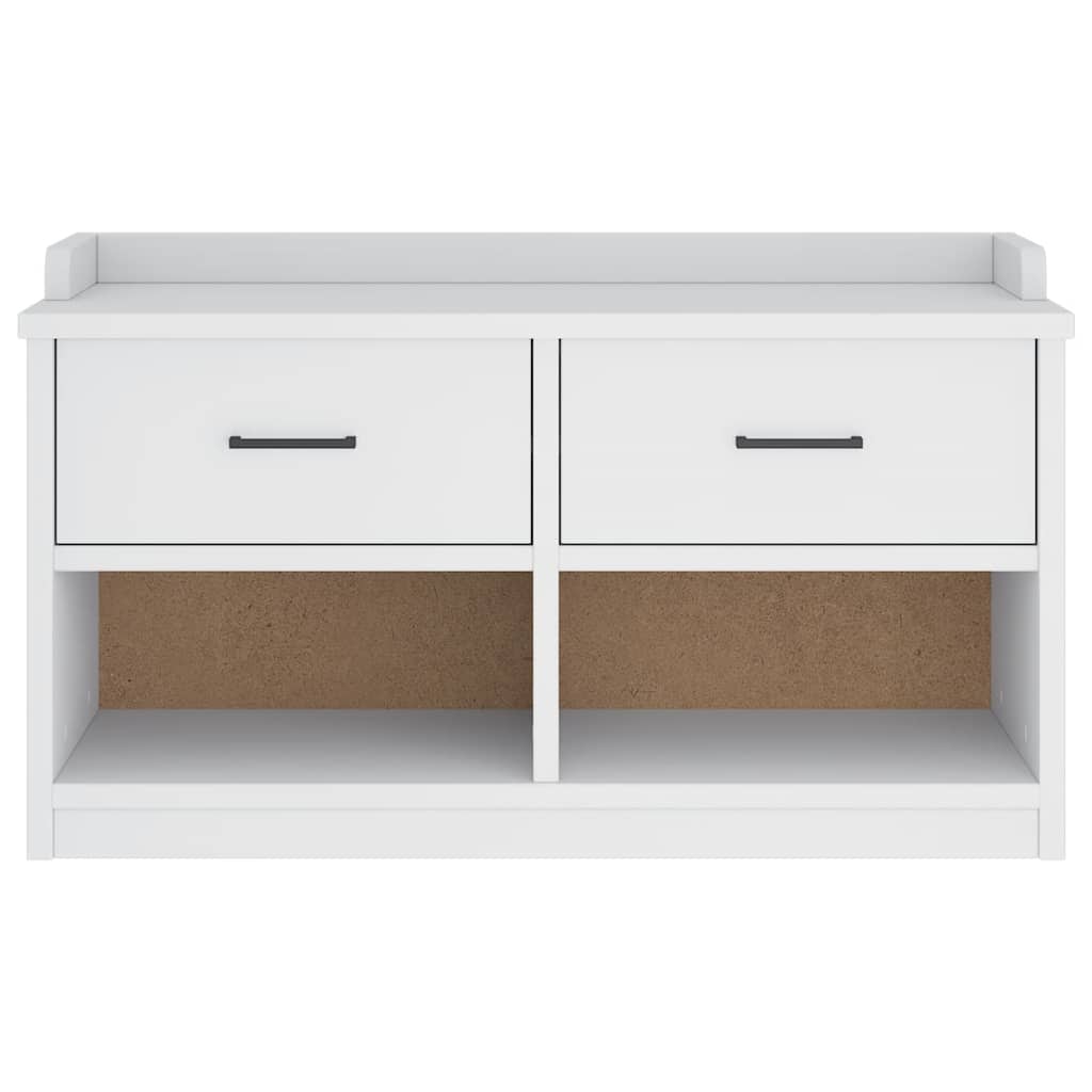 Hallbänk SANDNES Vit 87x40x50 cm massiv Trä furu