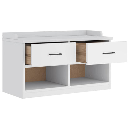 Hallbänk SANDNES Vit 87x40x50 cm massiv Trä furu