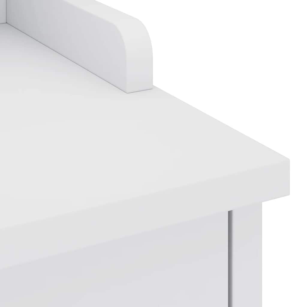 Hallbänk SANDNES Vit 87x40x50 cm massiv Trä furu