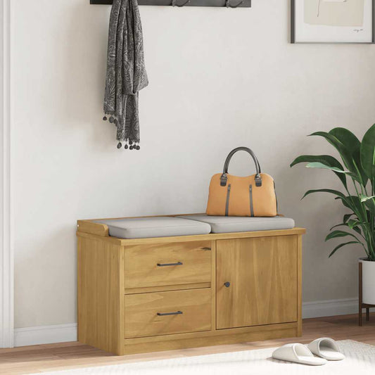 Hallbänk SANDNES 87x40x50 cm massiv Trä furu