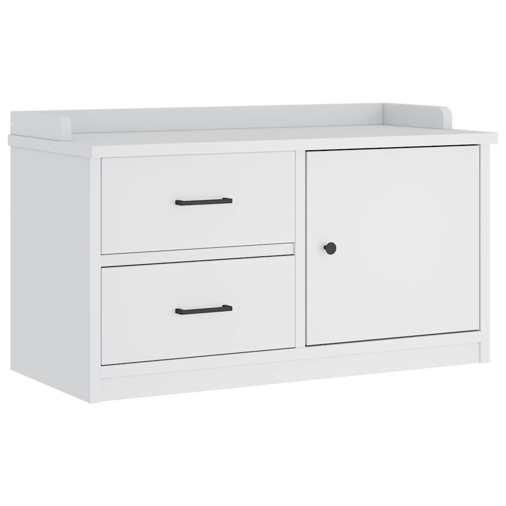 Hallbänk SANDNES Vit 87x40x50 cm massiv Trä furu