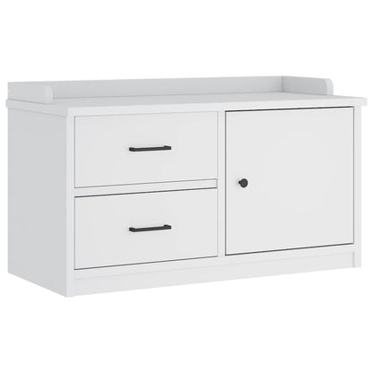 Hallbänk SANDNES Vit 87x40x50 cm massiv Trä furu