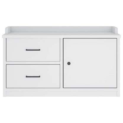Hallbänk SANDNES Vit 87x40x50 cm massiv Trä furu