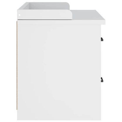 Hallbänk SANDNES Vit 87x40x50 cm massiv Trä furu