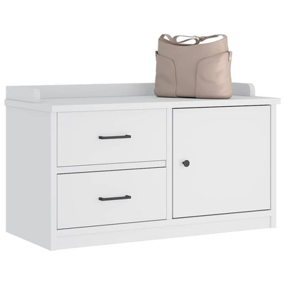 Hallbänk SANDNES Vit 87x40x50 cm massiv Trä furu