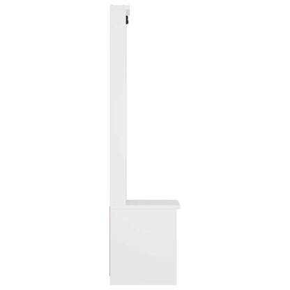 Hallmöbel "SANDNES" Vit 45x40x159,5 cm massiv Trä furu
