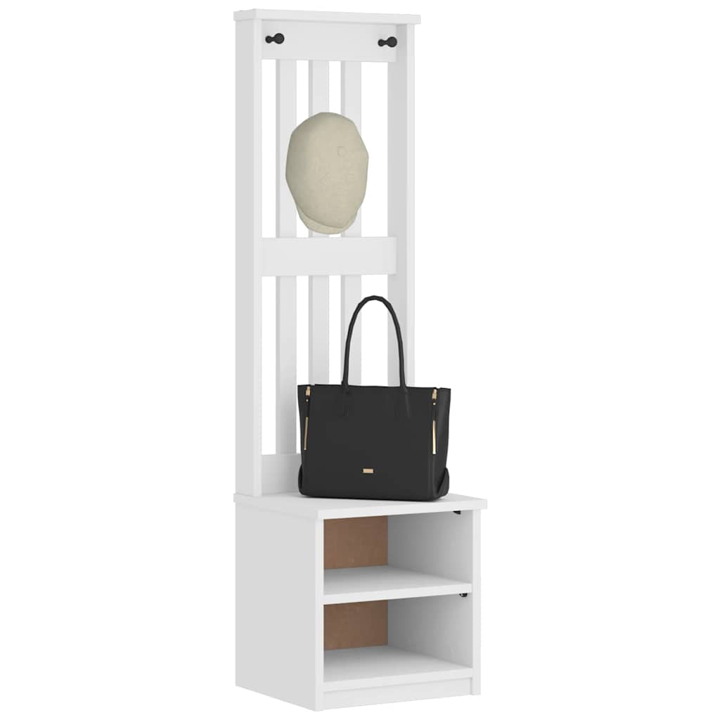 Hallmöbel "SANDNES" Vit 45x40x159,5 cm massiv Trä furu