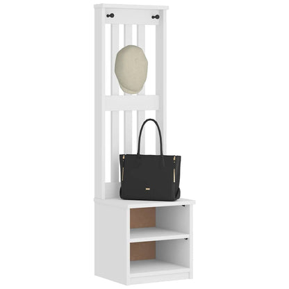 Hallmöbel "SANDNES" Vit 45x40x159,5 cm massiv Trä furu