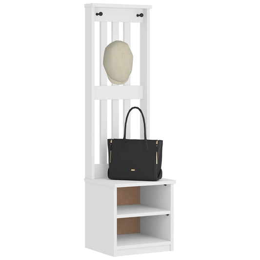 Hallmöbel "SANDNES" Vit 45x40x159,5 cm massiv Trä furu