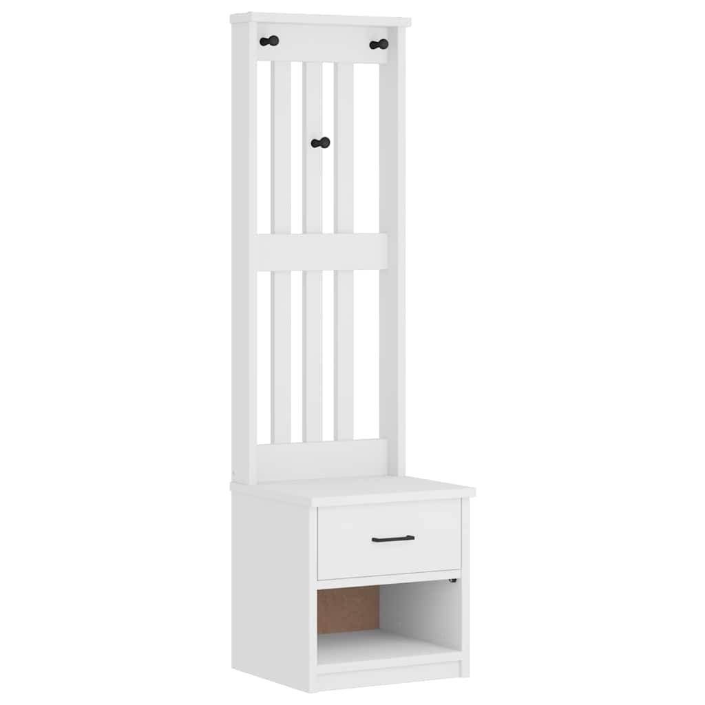 Hallmöbel "SANDNES" Vit 45x40x159,5 cm massiv Trä furu