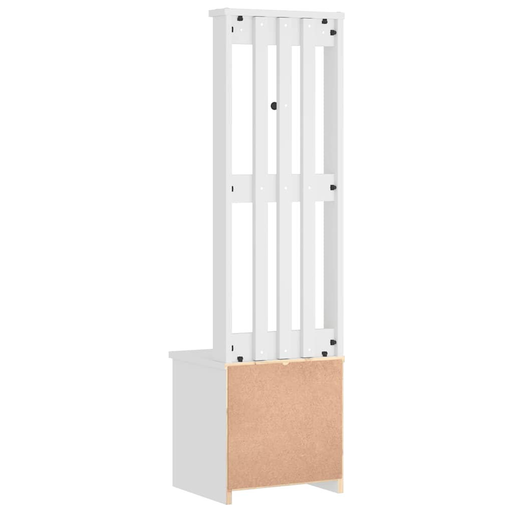 Hallmöbel "SANDNES" Vit 45x40x159,5 cm massiv Trä furu
