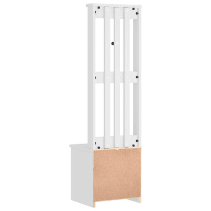 Hallmöbel "SANDNES" Vit 45x40x159,5 cm massiv Trä furu