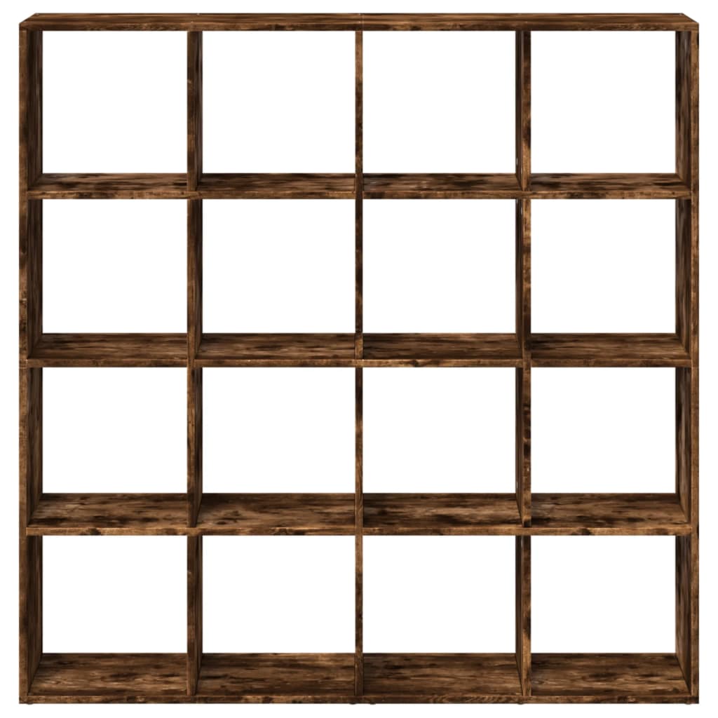 Bokhylla Rökfärgad Ek 137,5x29x137,5 cm