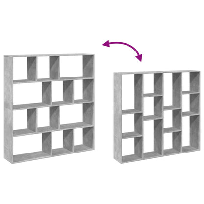 Bokhylla Betonggrå 132x29x141,5 cm