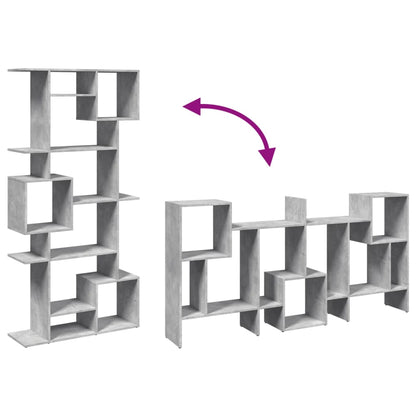 Bokhylla Betonggrå 92x29x188 cm