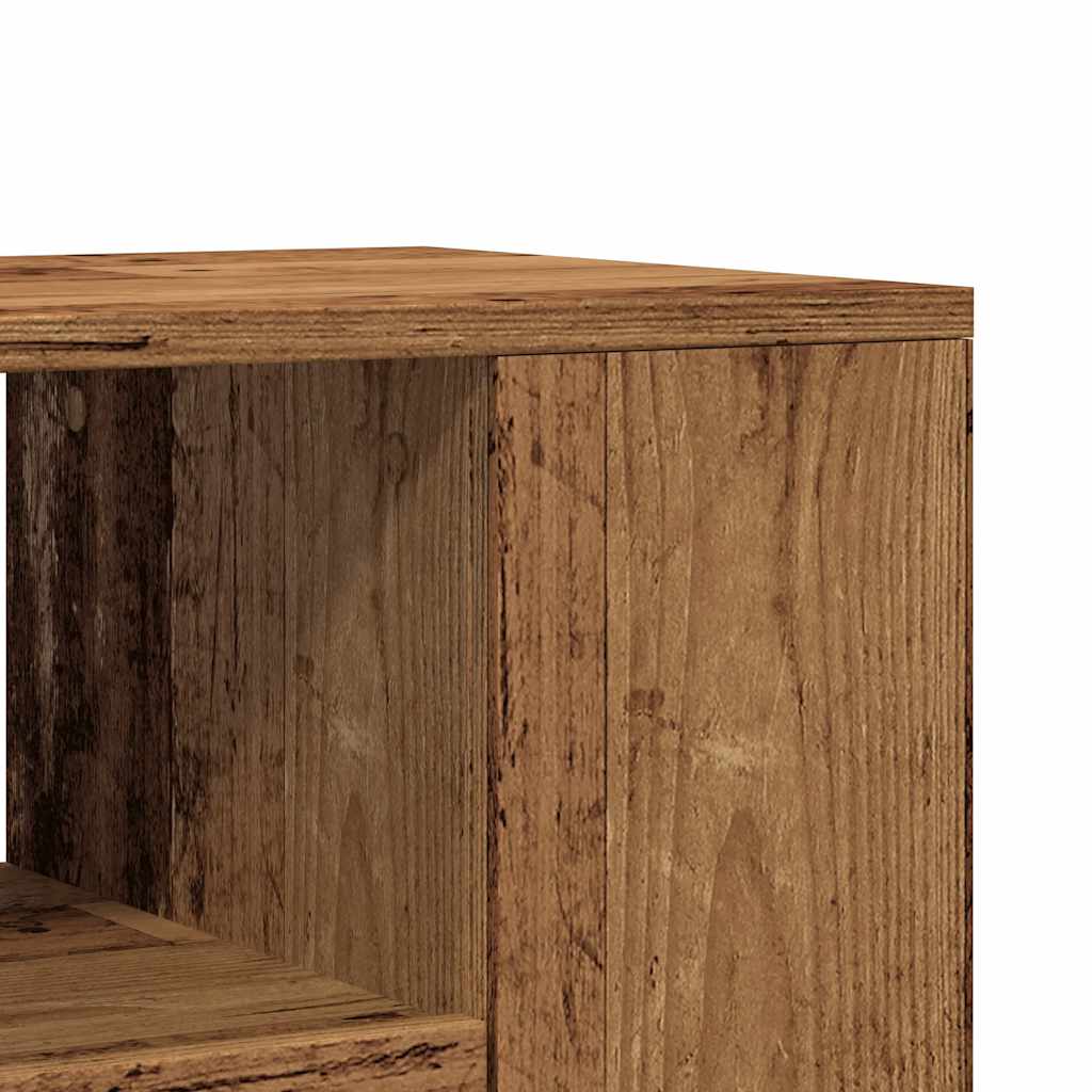TV-Möbel Åldrat Trä TV-Bänk med hjul 102x34,5x43 cm