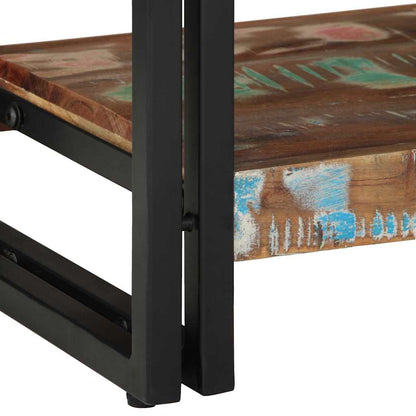 Avlastningsbord Konsollbord Trä Flerfärgsdesign 90 x 33 x 75 cm Solid återvunnen trä
