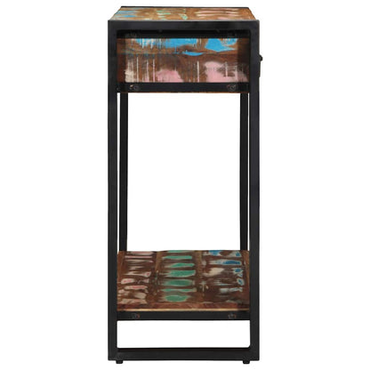 Avlastningsbord Konsollbord Trä Flerfärgsdesign 90 x 33 x 75 cm Solid återvunnen trä