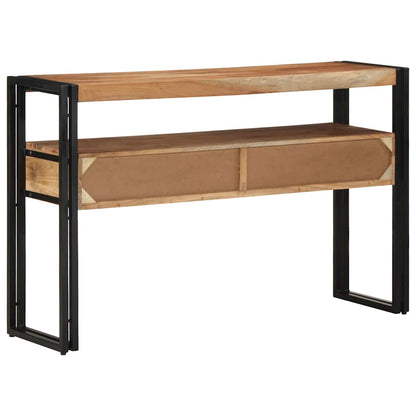 Avlastningsbord Konsollbord Brun med låda 120 x 33 x 75 cm Massivt Akaciaträ