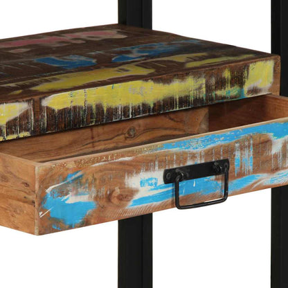 Avlastningsbord Konsollbord Trä med låda 120 x 33 x 75 cm Solid återvunnen trä