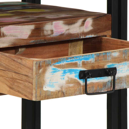 Avlastningsbord Konsollbord Trä Flerfärgsdesign 90 x 33 x 75 cm Solid återvunnen trä