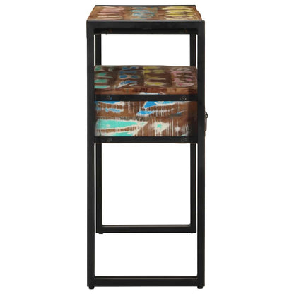 Avlastningsbord Konsollbord Trä Flerfärgsdesign 90 x 33 x 75 cm Solid återvunnen trä