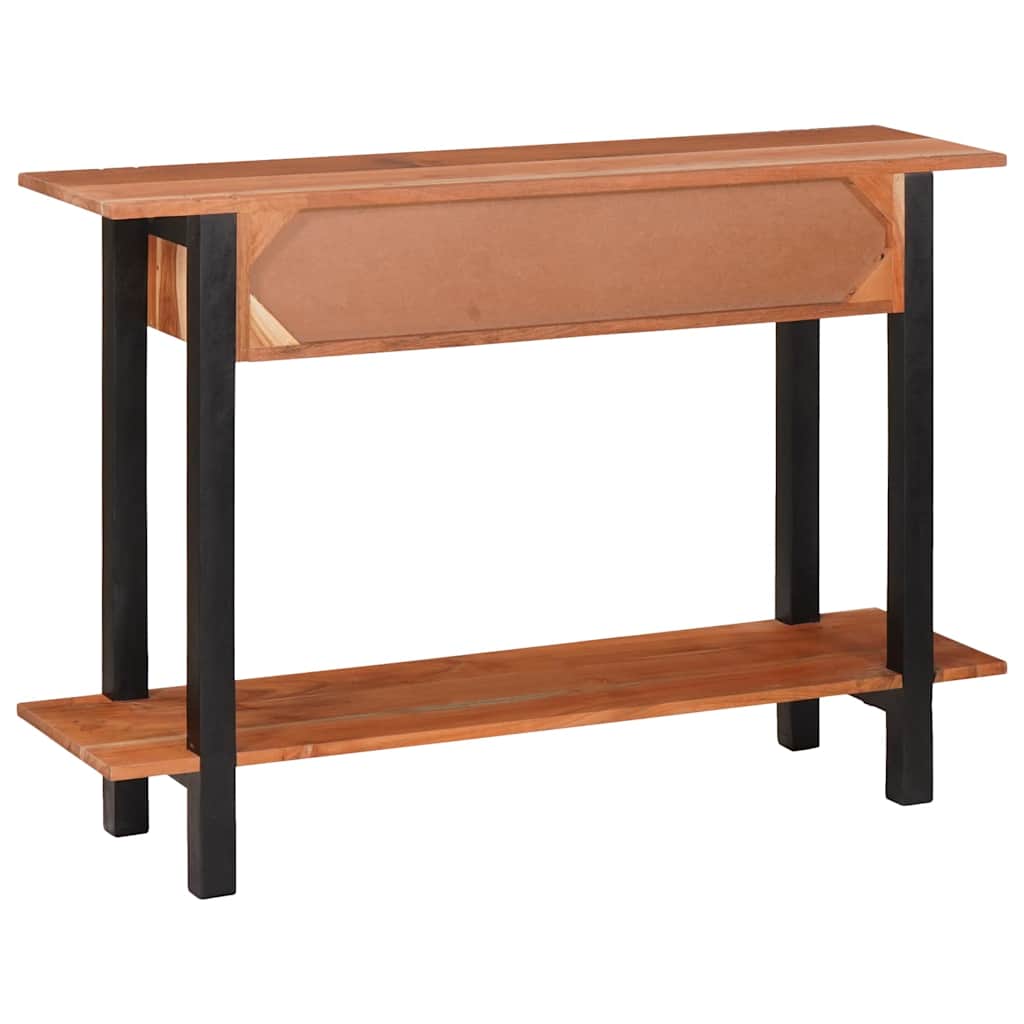 Avlastningsbord Konsollbord Brun med låda 110 x 30 x 75 cm massivt akacia