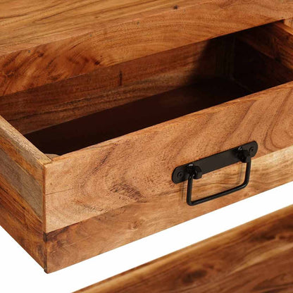 Avlastningsbord Konsollbord Trä Brun 200 x 33 x 75 cm Massivt akaciaträ