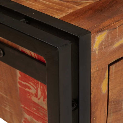 Avlastningsbord Konsollbord Trä 2 pcs Flerfärgsdesign Massivt återvunnet trä