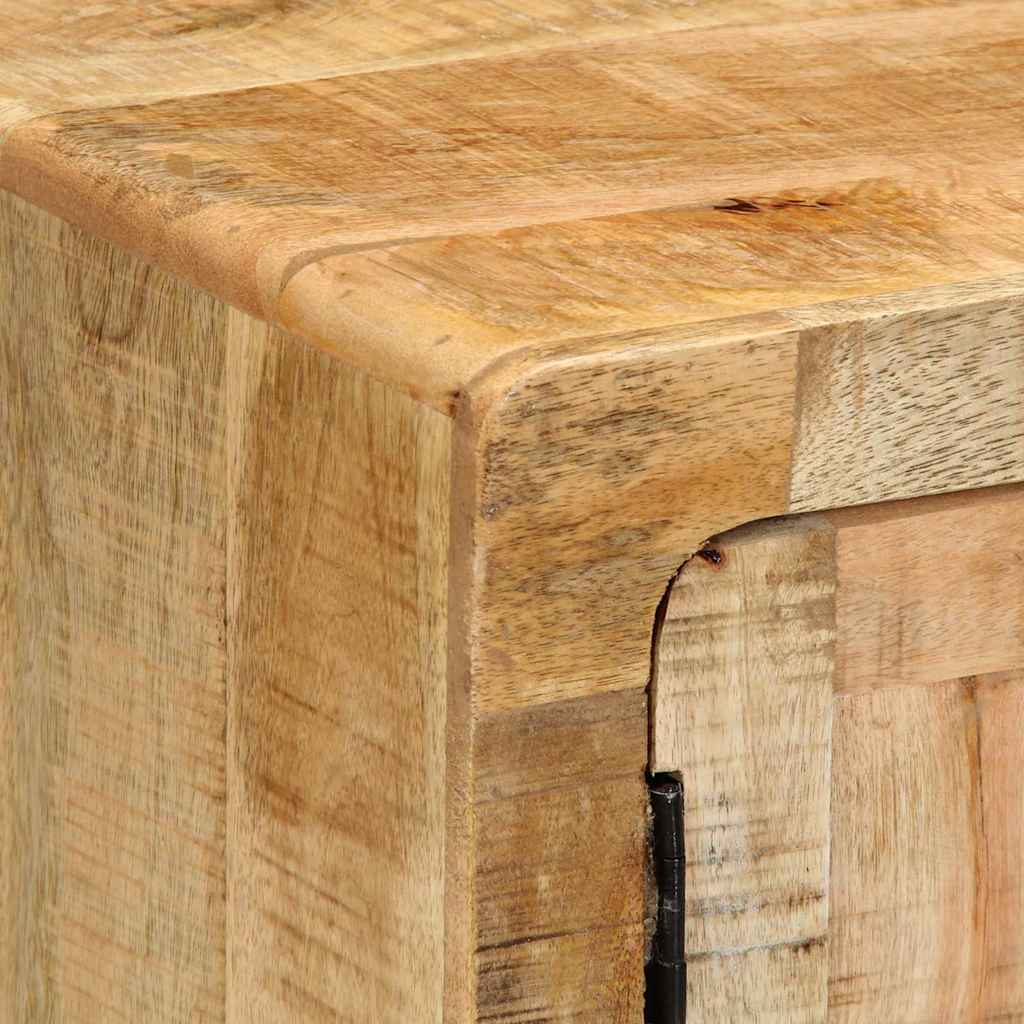 Sängbord Nattduksbord Trä 40x32x46 cm massivt grovt mangoträ