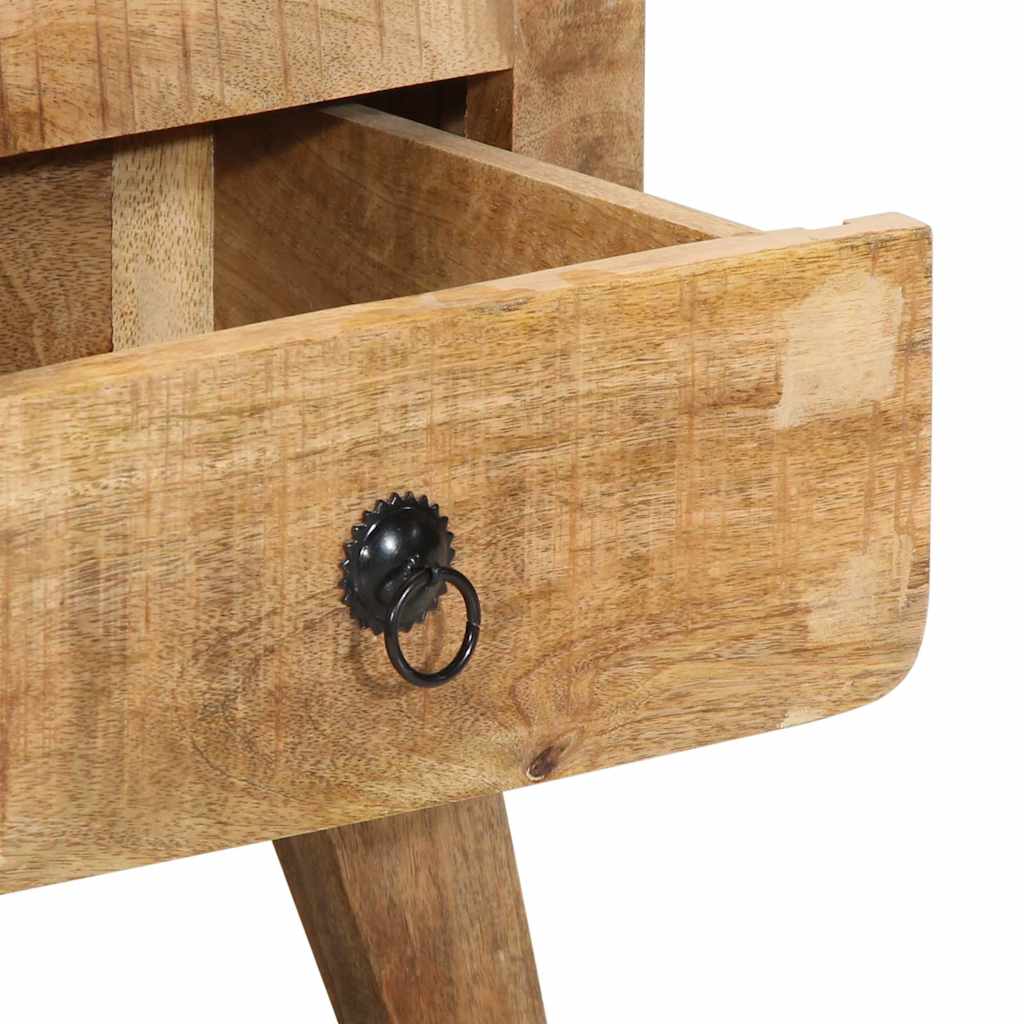 Sängbord Nattduksbord Trä 40x32x46 cm massivt grovt mangoträ