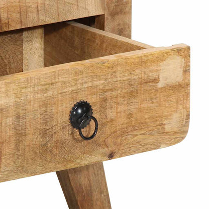 Sängbord Nattduksbord Trä 40x32x46 cm massivt grovt mangoträ