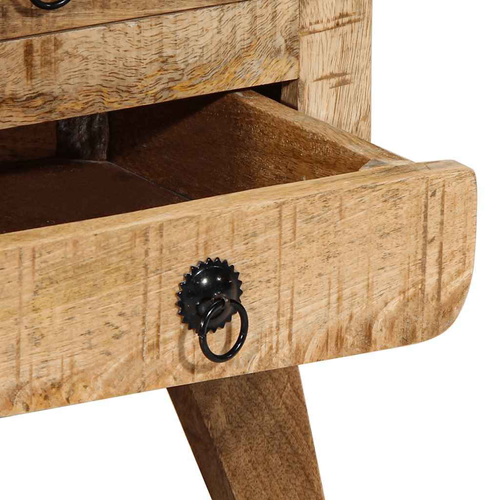 Sängbord Nattduksbord Trä 37x32x50 cm massivt Trä grov mango