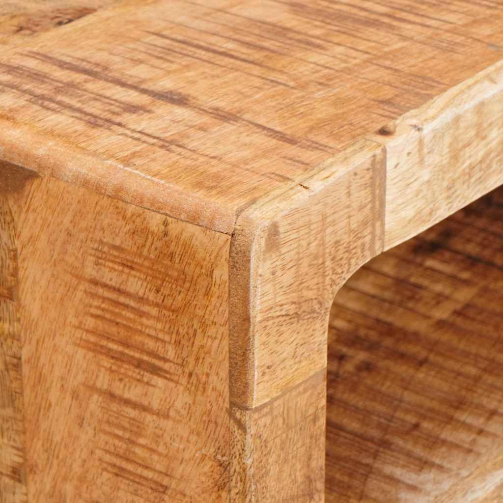 Smyckebord med hylla Brun 90 x 76 x 45 cm massivt mangoträ