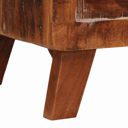 Förvaringskista med lås 70 x 35 x 40 cm massivt återvunnet trä