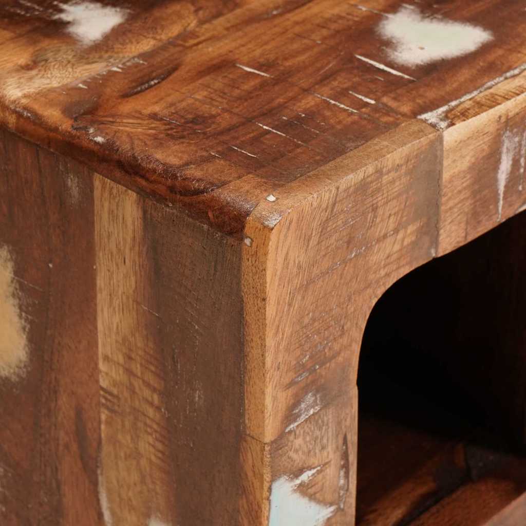 Vinställ Väggmonterad Brun 44 x 30 x 35 cm Solid återvunnet trä