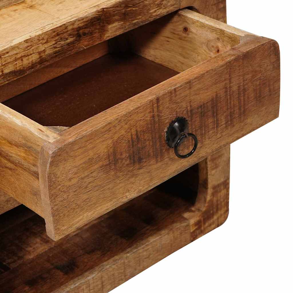 Sängbord Nattduksbord Trä Väggmonterad sänggavel Brun 40 x 30 x 36 cm massivt mangoträ