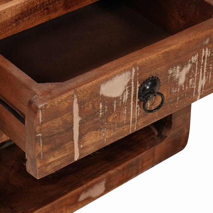 Sängbord Nattduksbord Trä Väggmonterad sänggavel med låda Flerfärgsdesign 40 x 30 x 36 cm