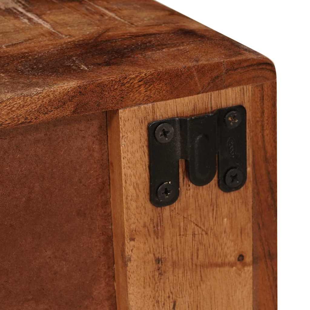 Sängbord Nattduksbord Trä Väggmonterad sänggavel med låda Flerfärgsdesign 40 x 30 x 36 cm