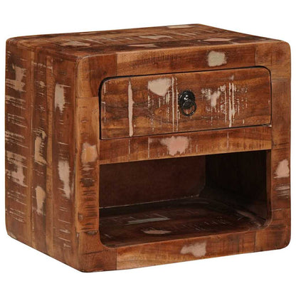 Sängbord Nattduksbord Trä Väggmonterad sänggavel med låda Flerfärgsdesign 40 x 30 x 36 cm