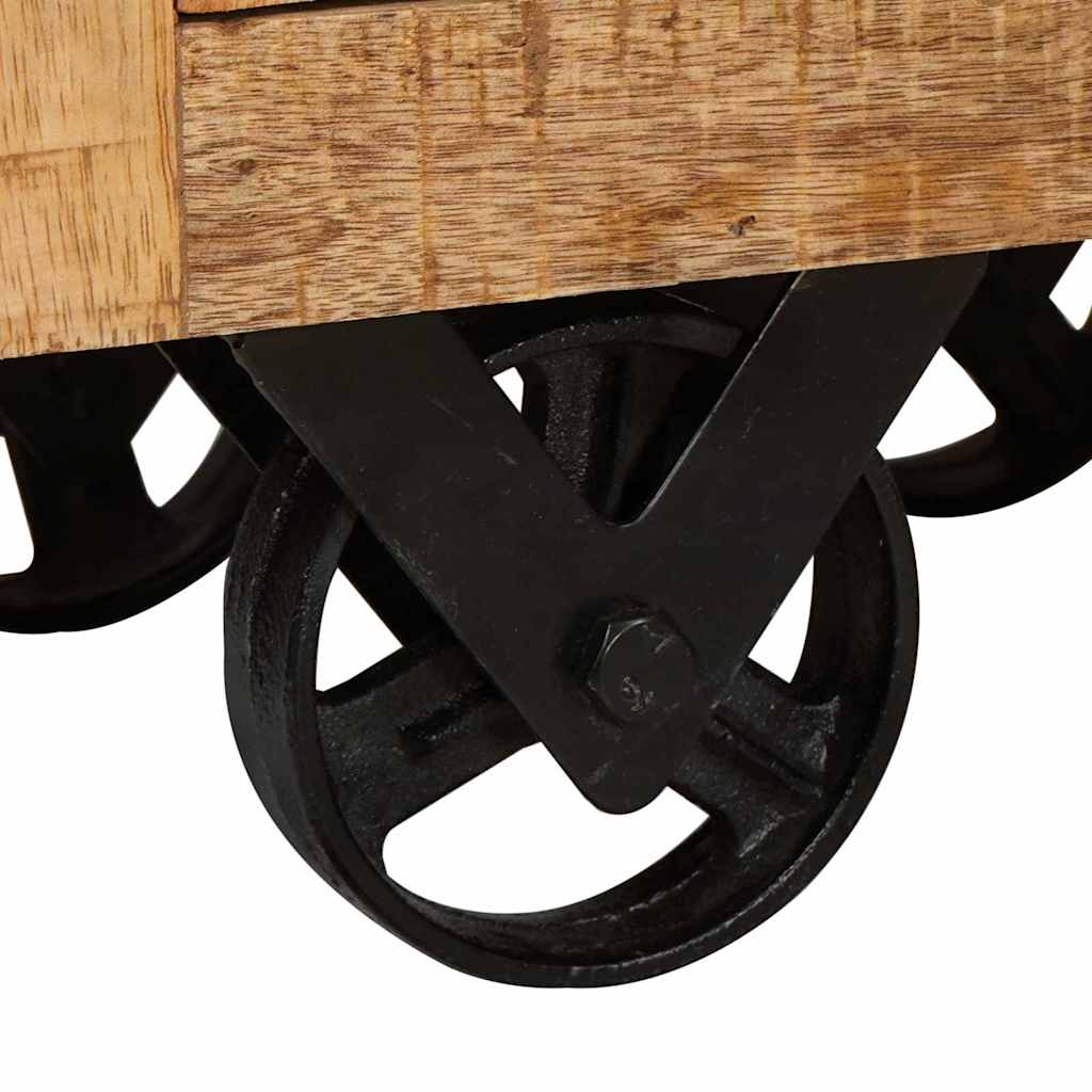 Skåp Brun med låda 40 x 30 x 120.5 cm massivt mangoträ