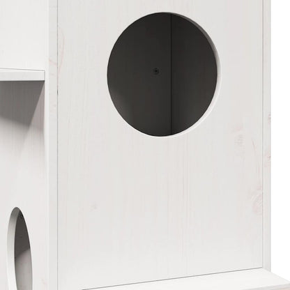 Kattmöbel Katthus Vit 43x43x90 cm massiv furu